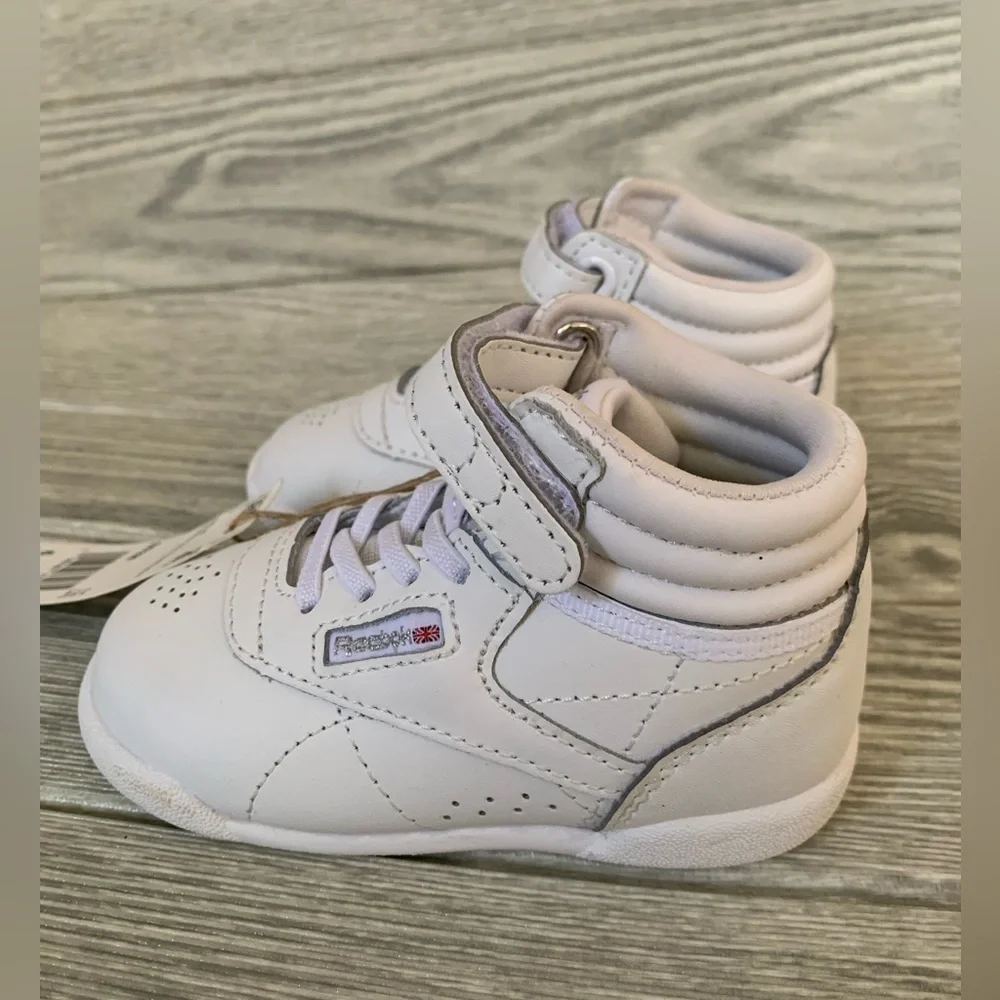 REEBOK KIDS FREESTYLE HI TODDLER WHITE SIZE 6 - Picture 3 of 13